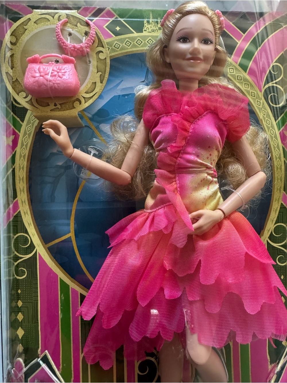 Mattel Glinda Doll in Bright Pink Layered Gown - Picture 2 of 4